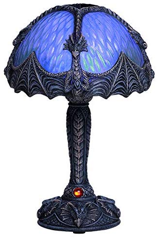 Ebros 7"H Aurora Rune Dragon Figurine Lamp With Color Changing LED Night Light