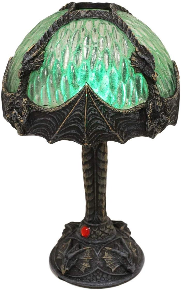 Ebros 7"H Aurora Rune Dragon Figurine Lamp With Color Changing LED Night Light