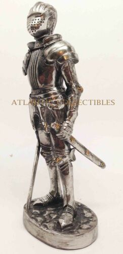 Ebros 7 Inch Armored Medieval Knight With Dual Swords Statue Figurine