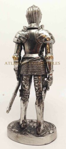 Ebros 7 Inch Armored Medieval Knight With Dual Swords Statue Figurine