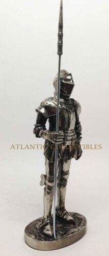 Ebros 7 Inch Armored Medieval Knight With Large Spear Statue Figurine