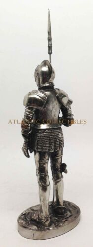 Ebros 7 Inch Armored Medieval Knight With Large Spear Statue Figurine