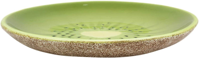 Ebros 8.25" Wide Kiwi Fruit Shaped Serving Plate Or Dining Dish Platter 1 PC