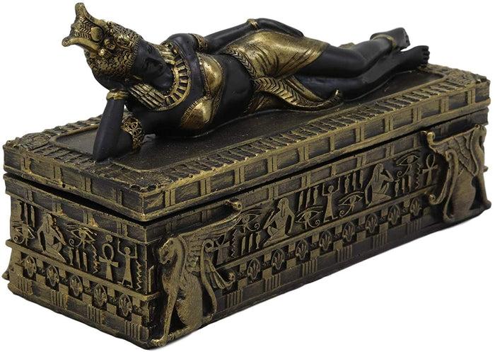 Ebros 8" Long Ancient Egyptian Queen Cleopatra In Repose Decorative Jewelry Box