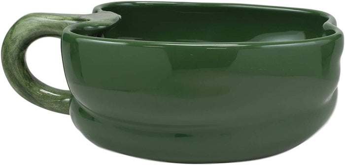 Ebros 8" Wide Realistic Green Bell Pepper Ceramic Soup Bowl Container (1 PC)