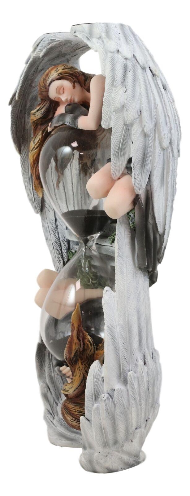 Ebros 9"H Sacred Memory Weeping Angel Gothic Sand Timer Statue By Anne Stokes