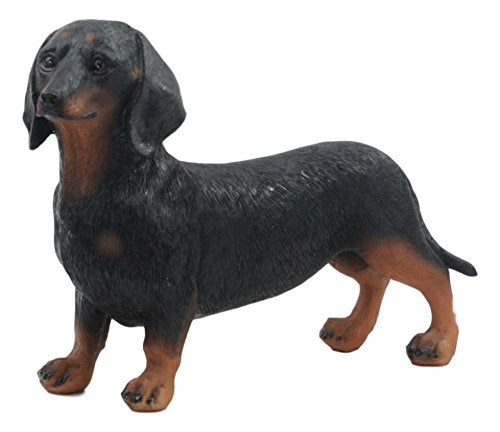 Ebros Adorable Black And Tan Dachshund Dog Statue 8" Long Schnitzel Sausage Wiener Dog Figurine Ebros Adorable Black And Tan Dachshund Dog Statue 8" Long Schnitzel Sausage Wiener Dog Figurine