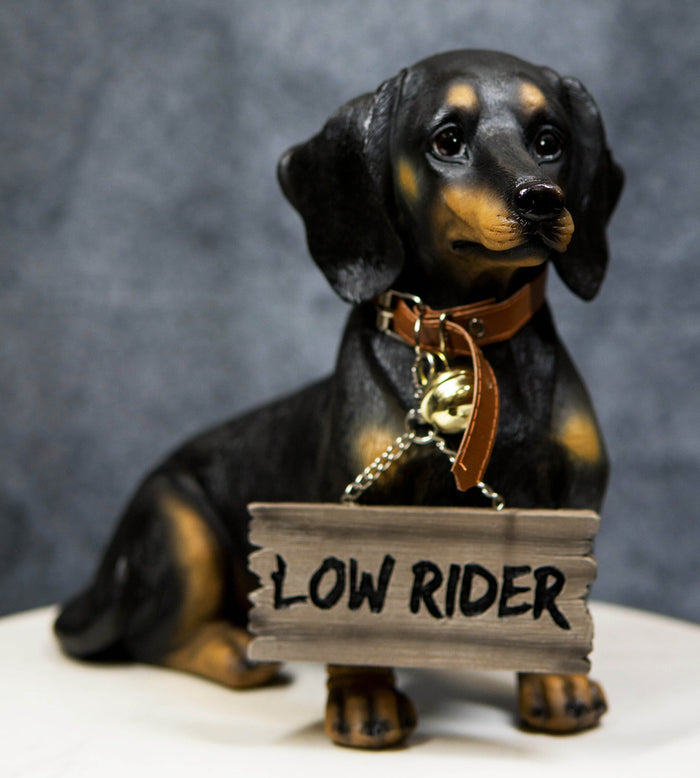 Ebros Adorable Black & Tan Dachshund Dog Welcome Statue 10.5"Tall Sausage Wiener Dog Figurine Guest Greeter Home Decor Ebros Adorable Black & Tan Dachshund Dog Welcome Statue 10.5"Tall Sausage Wiener Dog Figurine Guest Greeter Home Decor