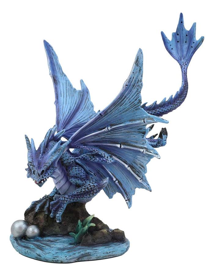 Ebros Adult Mother Water Dragon Wyrmling Collectible Statue 10.25" Long Figurine
