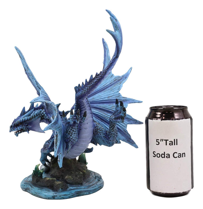 Ebros Adult Mother Water Dragon Wyrmling Collectible Statue 10.25" Long Figurine