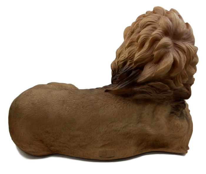 Ebros African King Aslan Lion On Repose Statue 16"L Pride Rock Giant Cat Sculpture