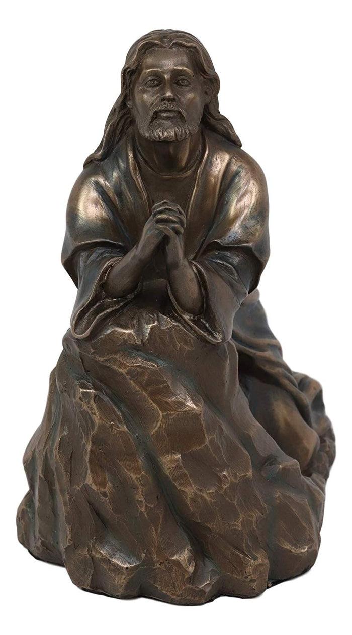 Ebros Agony In The Garden Of Gethsemane Statue 6" H Roman Catholic Christian Christus Jesus Christ Kneeling In Prayer Devotional Figurine