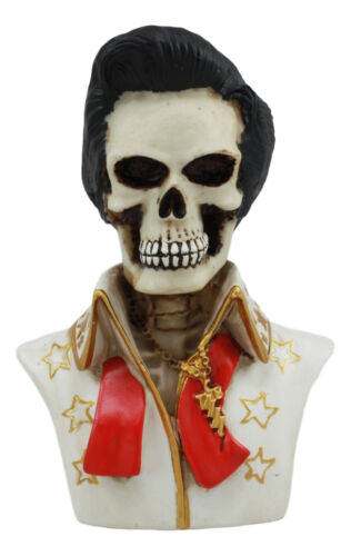 Ebros Aloha From Hawaii Mini Skeleton Skull King Of Rock Collector Figurine