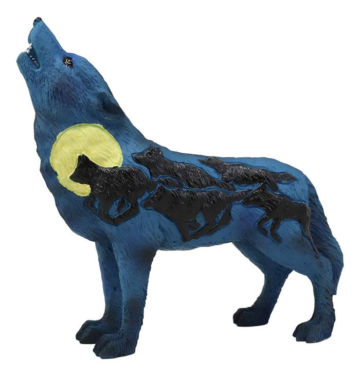 Ebros Alpha Wolf Spirit Collection Howling Cries Of The Full Moon Night Statue Decor
