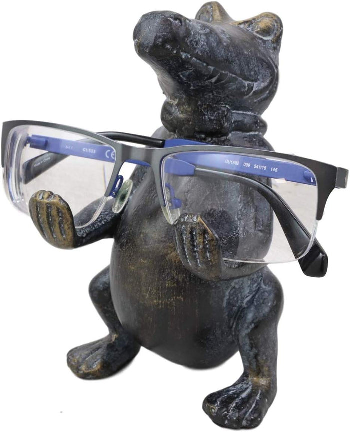 Ebros Aluminum Alligator Crocodile Eyeglass Spectacle And Business Card Holder