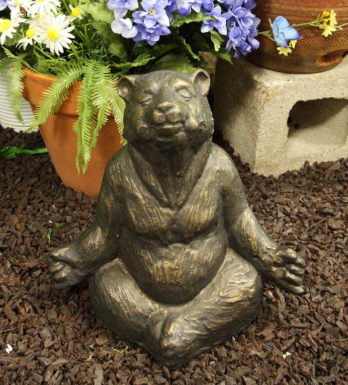 Ebros Aluminum Metal Whimsical Meditating Yoga Bear Garden Statue Rustic Wildlife Western Cabin Lodge Zen Bears Decor Figurine (Lotus Pose) Ebros Aluminum Metal Whimsical Meditating Yoga Bear Garden Statue Rustic Wildlife Western Cabin Lodge Zen Bears Decor Figurine (Lotus Pose)
