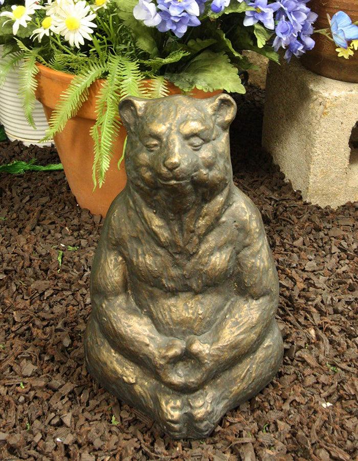 Ebros Aluminum Metal Whimsical Meditating Yoga Bear Garden Statue Rustic Wildlife Western Cabin Lodge Zen Bears Decor Figurine (Buddha Tao) Ebros Aluminum Metal Whimsical Meditating Yoga Bear Garden Statue Rustic Wildlife Western Cabin Lodge Zen Bears Decor Figurine (Buddha Tao)
