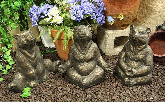 Ebros Aluminum Metal Whimsical Meditating Yoga Bear Garden Statue Rustic Wildlife Western Cabin Lodge Zen Bears Decor Figurine (Set of 3 Poses) Ebros Aluminum Metal Whimsical Meditating Yoga Bear Garden Statue Rustic Wildlife Western Cabin Lodge Zen Bears Decor Figurine (Set of 3 Poses)