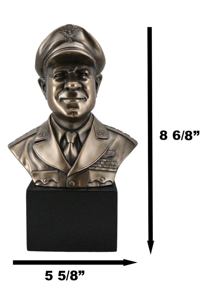 Ebros American Aviation Pioneer Jimmy Doolittle Military Airman Pilot Bust 9"H