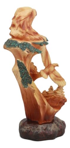 Ebros American Pride Bald Eagle Bust Statue 9"H Eagle Soaring Over Rocky Cliffs
