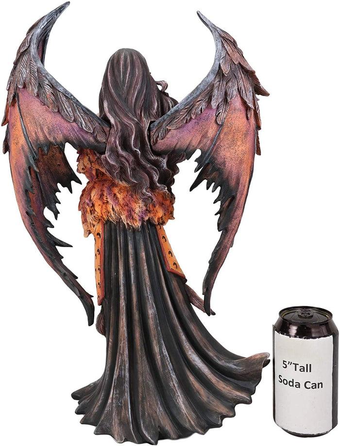Ebros Amy Brown Large Gothic Autumn Fall Fire Bat Winged Elf Fairy Statue 17"H