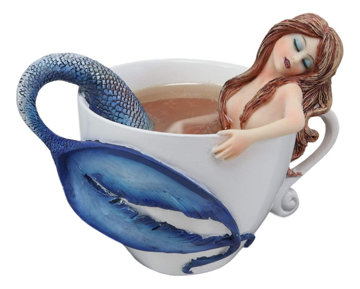 Ebros Amy Brown Relax Time Mermaid In Tea Cup Statue Nautical Fantasy Mermaids Sirens Of The Seas Collector Figurine Birthday Housewarming Ideas Home Shelf Desktop Kitchen Decor
