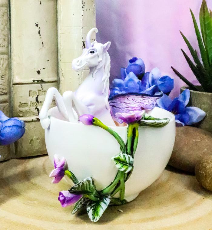 Ebros Amy Brown Spring Iris Winged Unicorn Fairy Coffee Tea Cup Collector Figurine