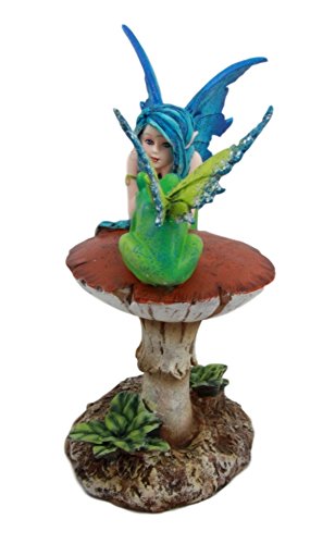 Ebros Amy Brown Whimsical Electra Lightning Fairy With Winged Frog Gossip Figurine 7.25"H