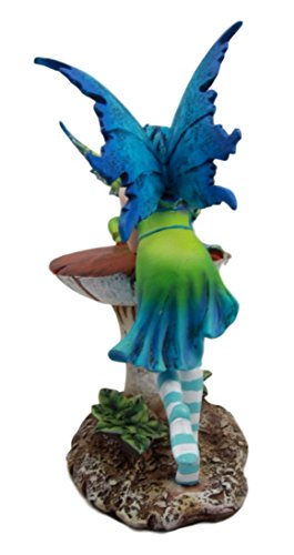 Ebros Amy Brown Whimsical Electra Lightning Fairy With Winged Frog Gossip Figurine 7.25"H