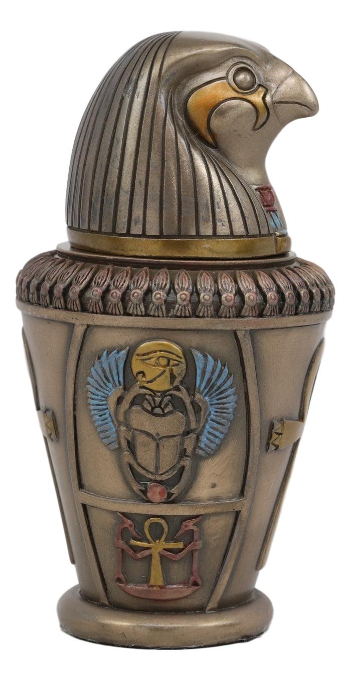 Ebros Ancient Egypt Gods And Deities Qebehsenuef Canopic Jar Urn Statue 5.75"H