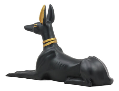 Ebros Ancient Egyptian God Anubis Dog In Sitting Pose Figurine 10" Long