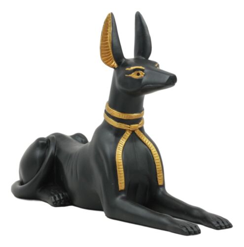 Ebros Ancient Egyptian God Anubis Dog in Sitting Pose Figurine 10" Long Ebros Ancient Egyptian God Anubis Dog in Sitting Pose Figurine 10" Long