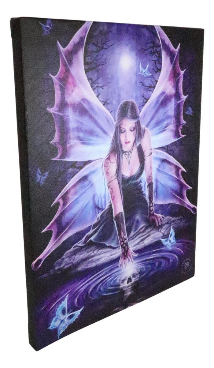 Ebros Anne Stokes Fantasy Immortal Flight Fairy Wood Framed Picture Canvas Wall Decor