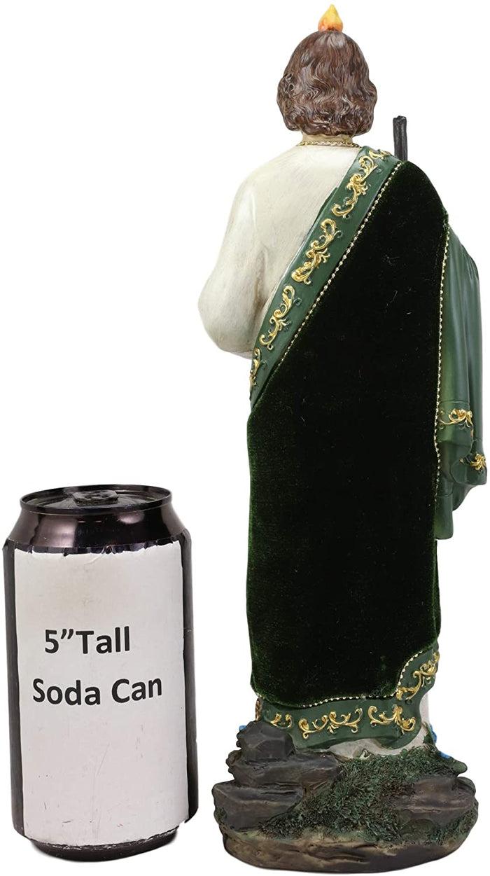 Ebros Apostle Saint Jude Thaddeus Resin With Velvet Fabric Outfit Statue 12"H