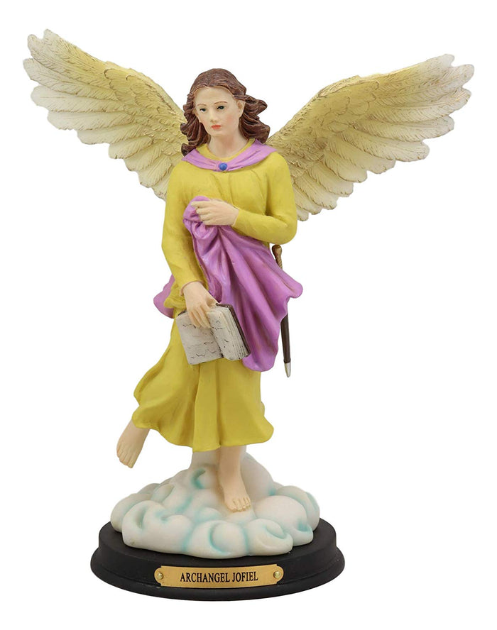 Ebros Archangel Saint Jofiel Jophiel Statue 10" H Figurine With Brass Name Plate