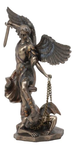 Ebros Archangel Saint Michael Trampling Satan Statue 9.25"H Guido Reni Inspired