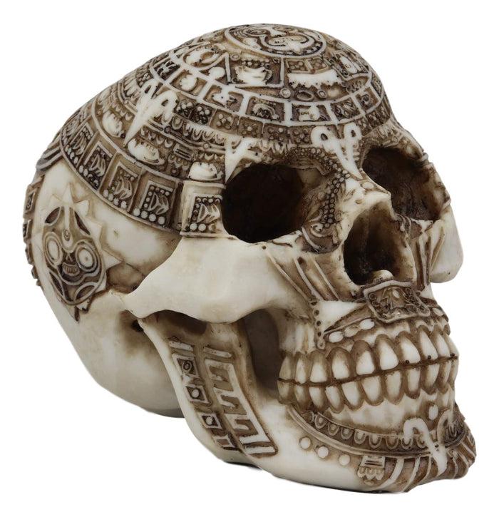 Ebros Aztec Nahuatl Codices Mexica Mesoamerican Calendar Tattoo Skull Decor Statue