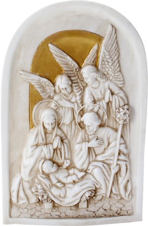 Ebros Birth Of Jesus Wall Plaque Resin Nativity Mary Joseph And Angels Christian