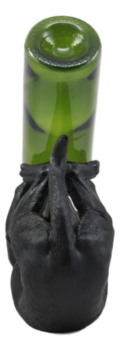 Ebros Black Labrador Retriever Wine Bottle Holder Caddy Figurine Pet Canine Lovers