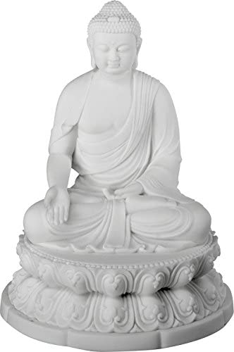 Ebros Blessing Buddha Sakayamuni Meditate On Lotus 7" H Sculpture Buddhism Figurine