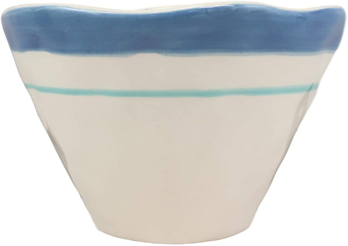 Ebros Blue And White Sea Turtle Ceramic Dinnerware (Small Soup Bowl Set Of 2)