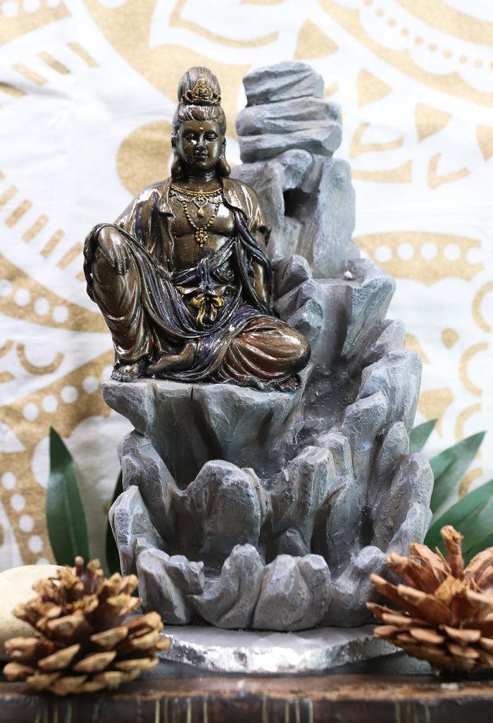 Ebros Bodhisattva Kuan Yin Buddha Backflow Incense Burner Statue 7.5"H Ebros Bodhisattva Kuan Yin Buddha Backflow Incense Burner Statue 7.5"H
