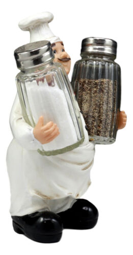 Ebros Bon Appetit Wine Master Standing Chef Salt And Pepper Shakers Holder Set