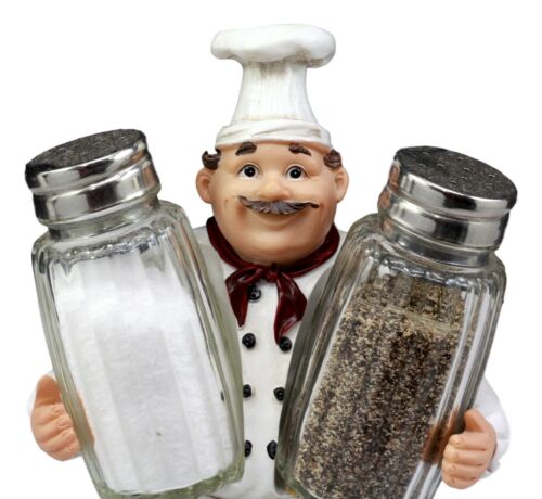 Ebros Bon Appetit Wine Master Standing Chef Salt And Pepper Shakers Holder Set
