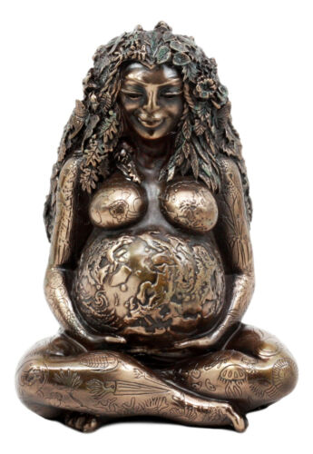 Ebros Bronze Millennial Gaia Earth Mother Goddess Te Fiti Statue 7"H Oberon Zell