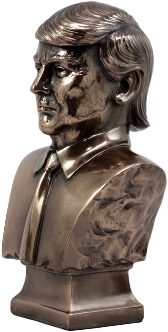 Ebros Bronzed Resin USA President Donald J Trump Bust Figurine MAGA 7.5"H