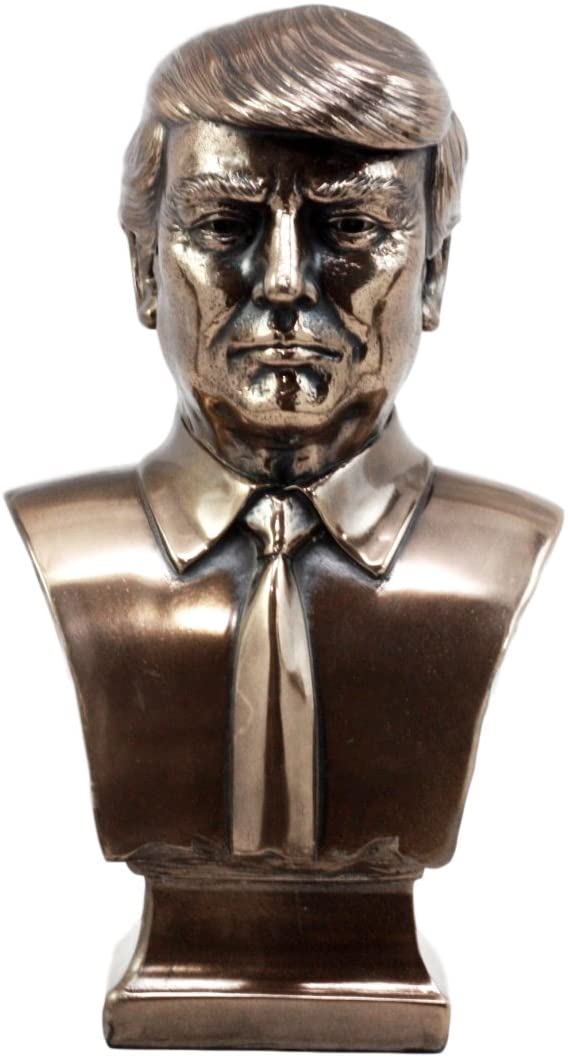 Ebros Bronzed Resin USA President Donald J Trump Bust Figurine MAGA 7.5"H