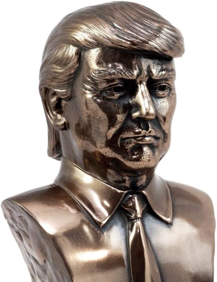 Ebros Bronzed Resin USA President Donald J Trump Bust Figurine MAGA 7.5"H