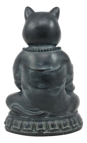 Ebros Buddha Cat Statue Meditating Zen Cat Figurine Cat Memorial Or Spiritual Decor
