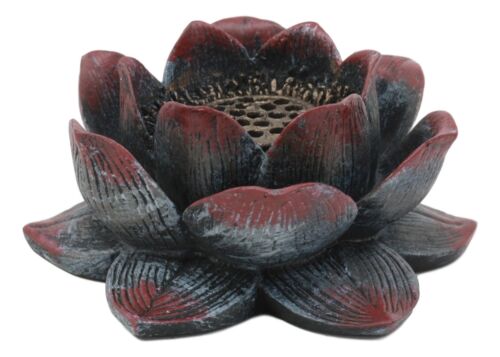 Ebros Buddha Padma Lotus Incense Holder Burner Figurine 4" Diameter Eastern Enlightenment Buddhist Meditation Home Fragrance Decor Accessory Statue